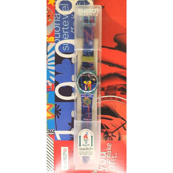 Swatch watch LAUSANNE SPECIAL GN161 1996 Olympic Specials New with new battery - Picture 9 of 9
